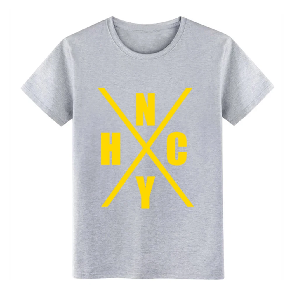 Мужская футболка с коротким рукавом new york hardcore by canvas Однотонная S-XXXL на заказ