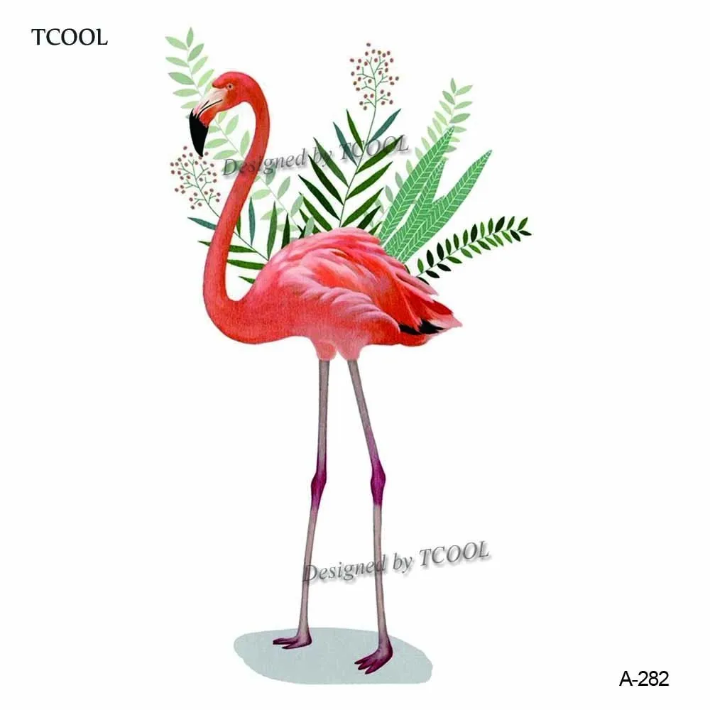 Временная тату-наклейка HXMAN Flamingo водонепроницаемая женская модная Татуировка на