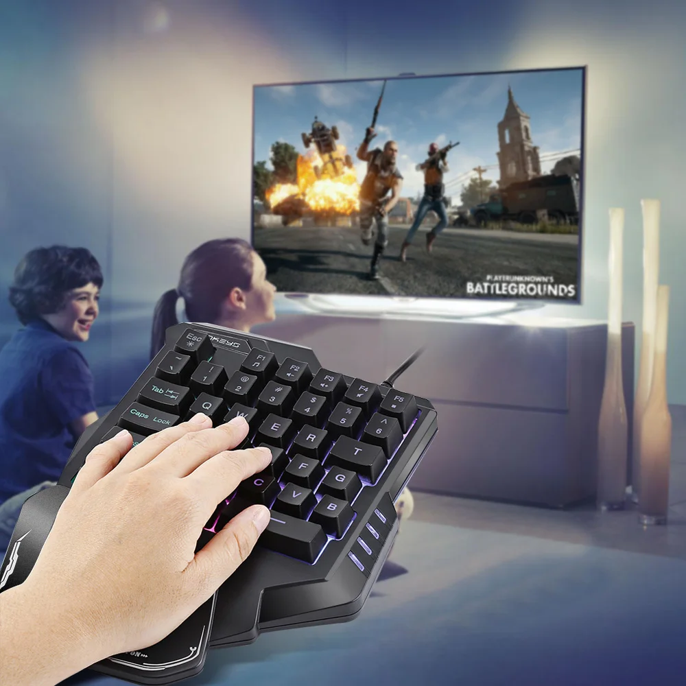 Новый G30 Портативный Проводная игровая клавиатура с светодиодный Подсветка 35