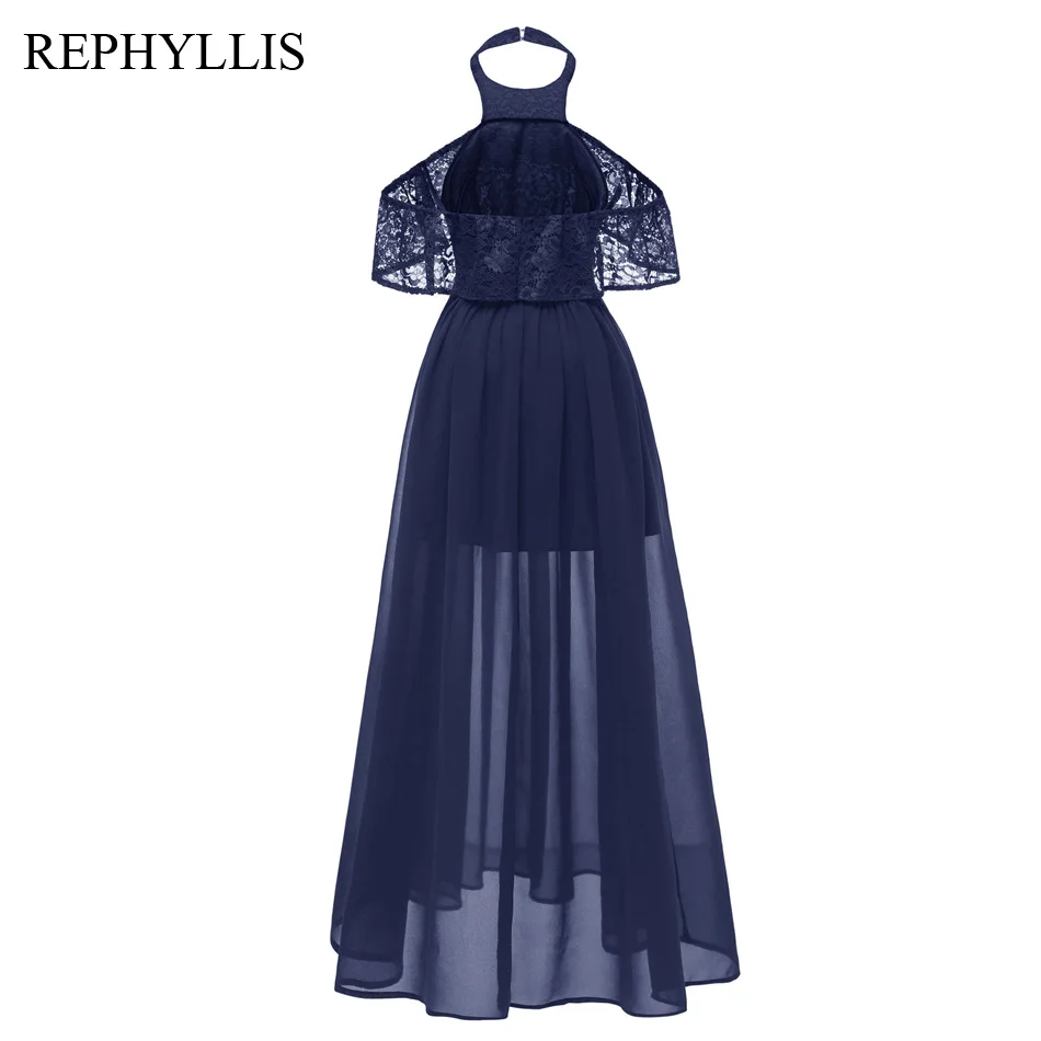 Женское кружевное платье REPHYLLIS с открытыми плечами открытой спиной свадебное