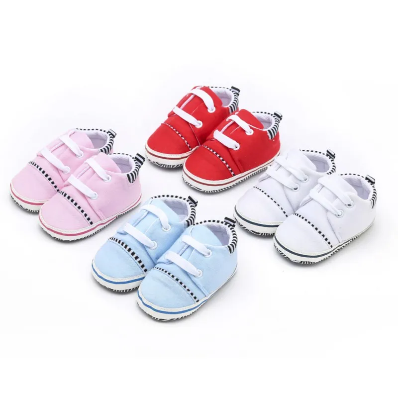 

0-18M Baby Boy Girls First Walkers Toddler Infnat Mixed Colors Lace-Up Shoes forborn Kids Soft Sole Casual Walking Crib Shoes