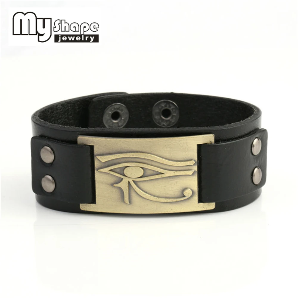 Кожаный браслет my shape Eye of Horus с подписью мужские ювелирные изделия рыбий глаз