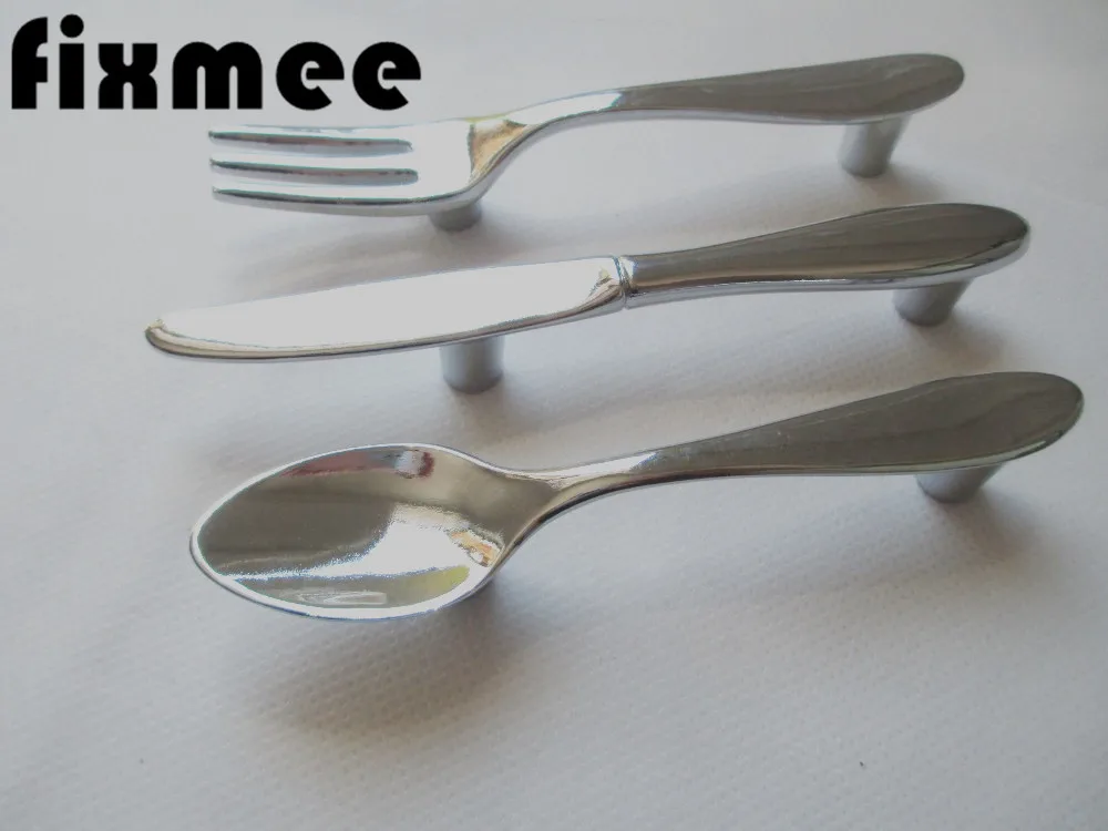 Fixmee 3 шт. Ножи ложки вилки Кухня шкаф с выдвижными ящиками тянуть ручки дюймовая