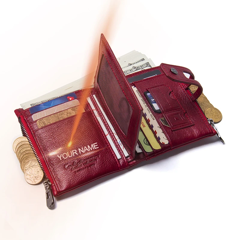 Новый дизайн 2021 винтажный кошелек из натуральной кожи Женский Короткий стильный