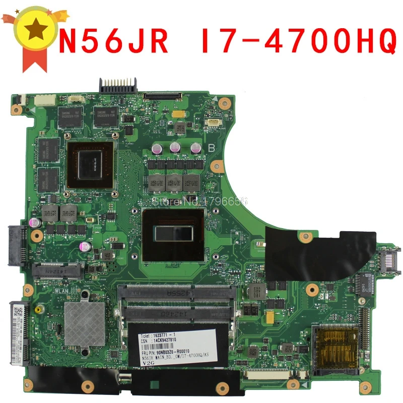 Отправка платы+ N56JR материнская плата i7-4700HQ GTX760M для ASUS G56J N56J G56JR материнская плата для ноутбука N56JR материнская плата N56JR