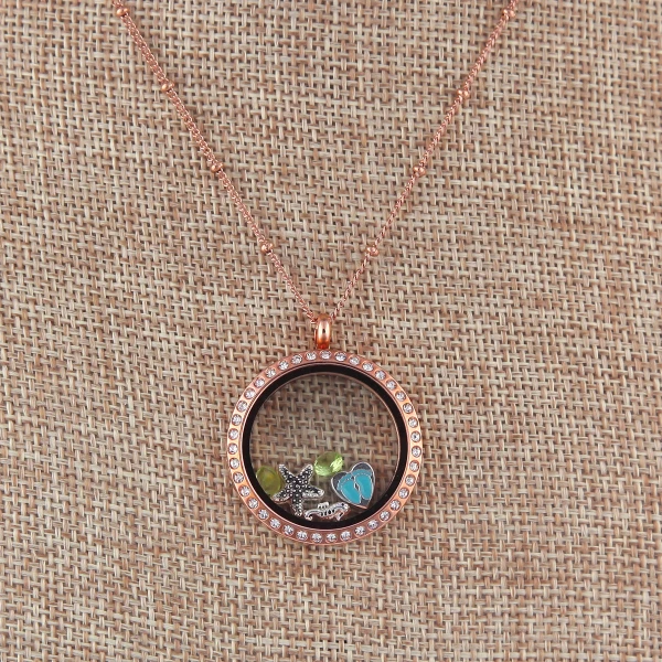 Vinnie дизайн ювелирных изделий серебряный цвет горный хрусталь плавающий медальон