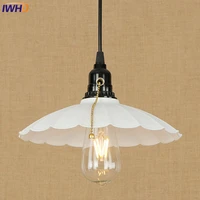 iwhd vintage loft led pendant lamp industrial pendant light droplight colorful hanglamp fixtures for home lighting luminaire