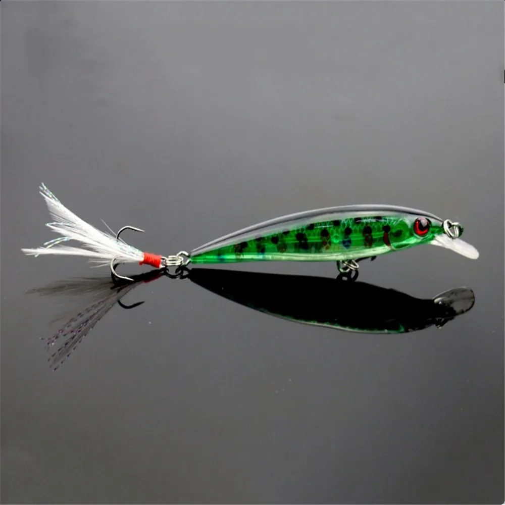 1 шт. 7 2 г 9 см Minnow приманки для рыбалки бионические рыбной ловли 3D глаза Лазерная