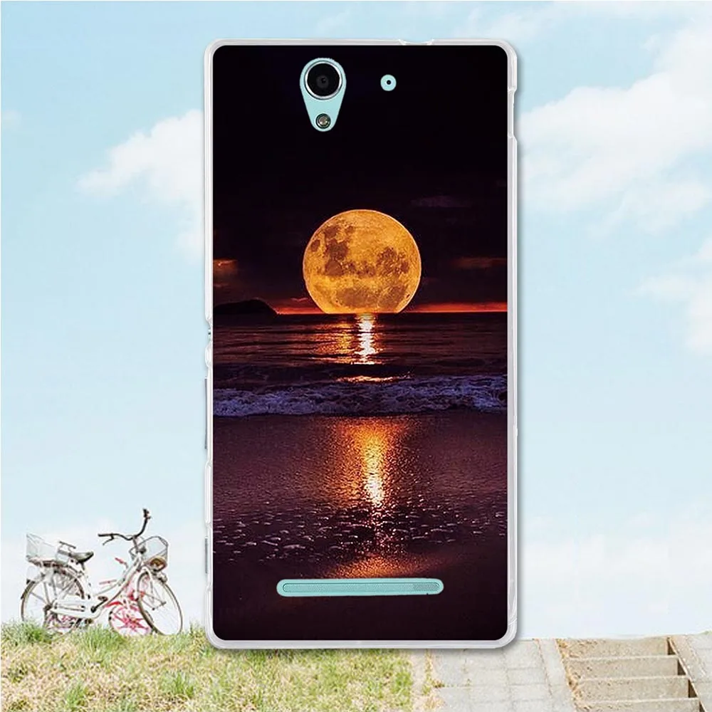 Мягкий чехол для Sony Xperia C3 D2533 Dual D2502 S55T силиконовый из ТПУ 5 дюйма бампер с милыми