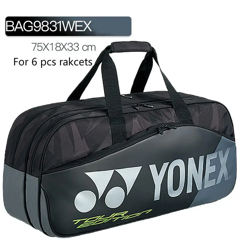 Новое поступление Yonex бадминтон мешок Yy спортивный бренд рюкзак для ракеток для 6 штук с обувной сумкой - Цвет: BAG9831WEX