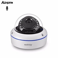 azishn 5mp hd poe security ip dome camera outdoor vandalproof audio record motion detection home surveillance cctv camera