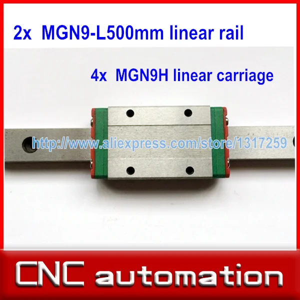 Миниатюрная линейная скользящая направляющая Kossel Mini MGN9 9 мм 2 шт. L- 500 с 4 линейными