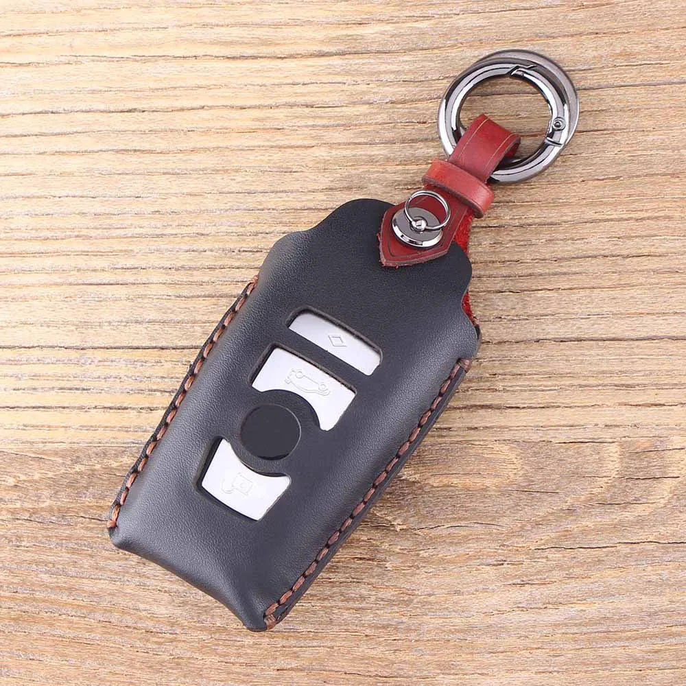 Кожаный чехол KEYYOU для автомобильного ключа с 4 кнопками и дистанционным