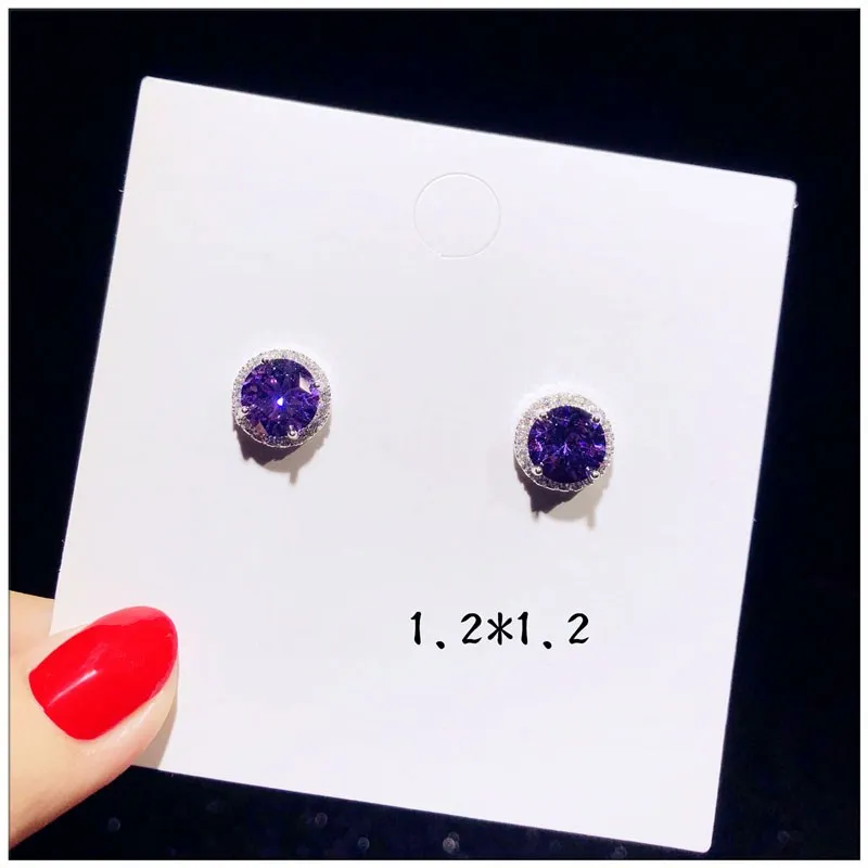 Серьги-капли для женщин, трендовые Твердые S925 Серебряные Роскошные фиолетовые с кубическим цирконием длинные кисточки, хорошее ювелирное изделие, темперамент, бижутерия
