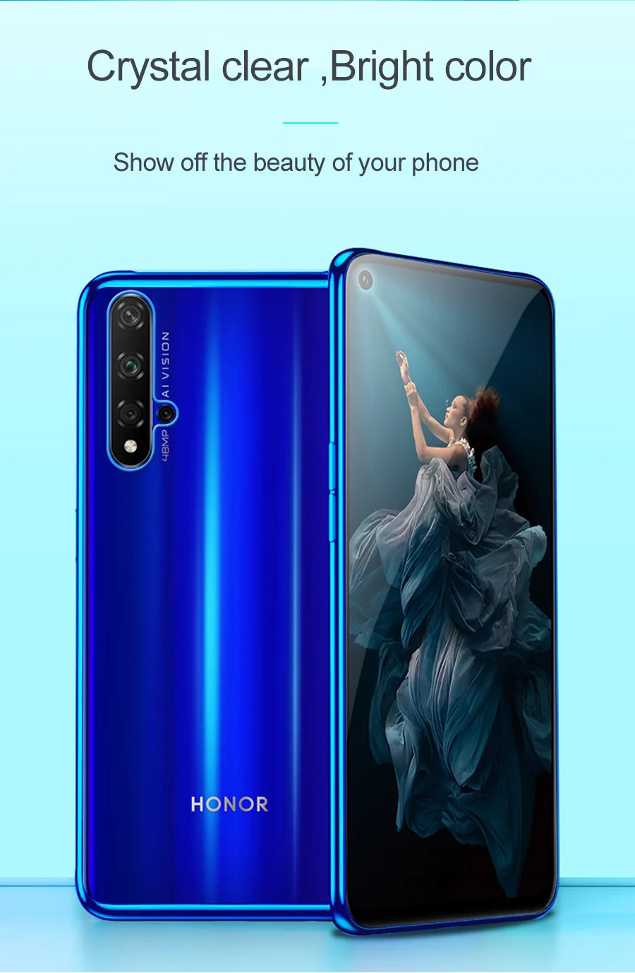 Чехол для huawei Honor 20 Pro 20i View 20 с 3D лазерным напылением, силиконовый мягкий чехол из ТПУ с яркими кристаллами на заднюю панель телефона для Honor 20, чехол