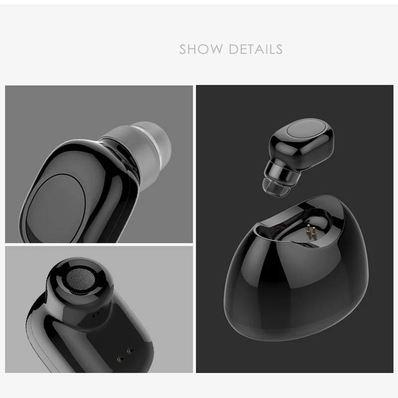 Беспроводные наушники с зарядным отсеком bluetooth-гарнитура спортивные защитой от