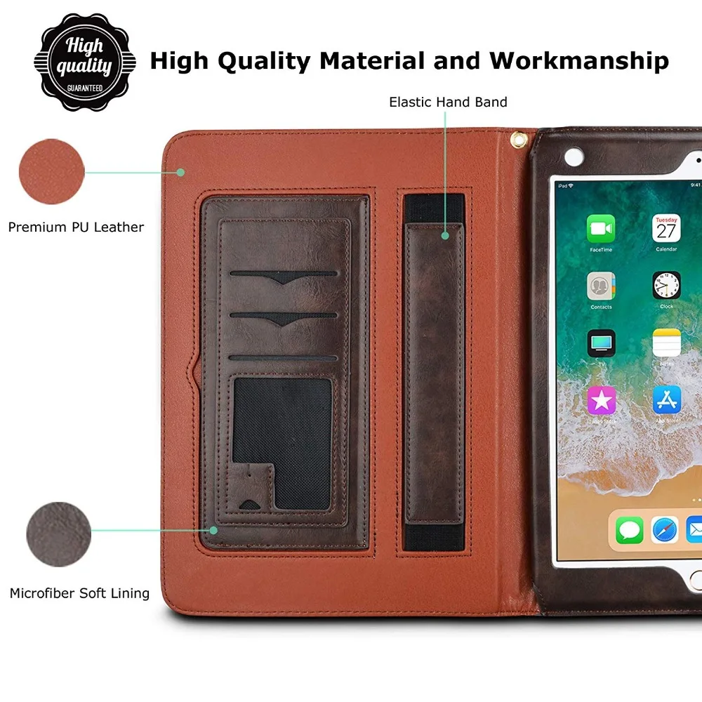 Чехол для iPad Air 2 Чехол книжка Премиум кожаный чехол Smart Cover с автоматическим включением/Sleep(Пробуждение/спящий режим) чехол для iPad Air 2 iPad 9,7 воздуха