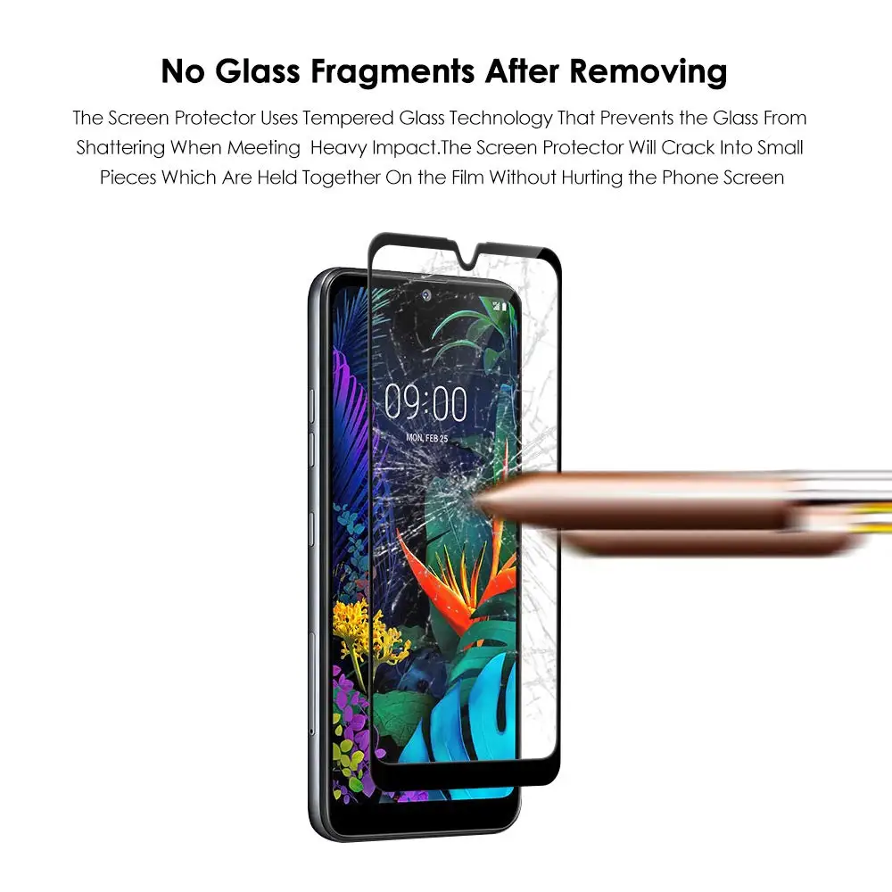 Полный Клей полное покрытие из закаленного стекла для LG K50 протектор экрана
