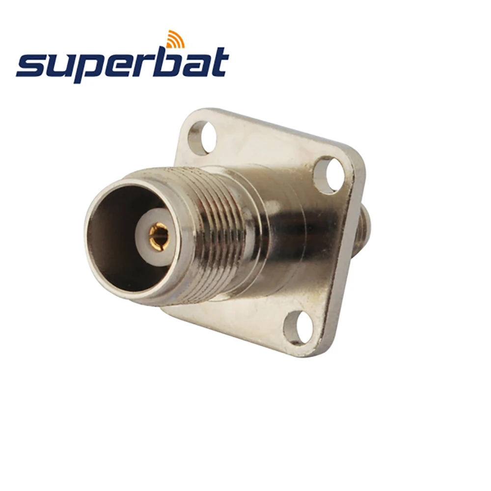 Superbat 5pcs SMA-TNC Adapter SMA Jack to TNC Female Panel Mount Straight RF Coaxial Connector