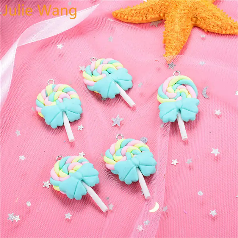 Julie Wang 10 шт. полимерные глиняные конфеты конфетные изделия ручной работы подвески