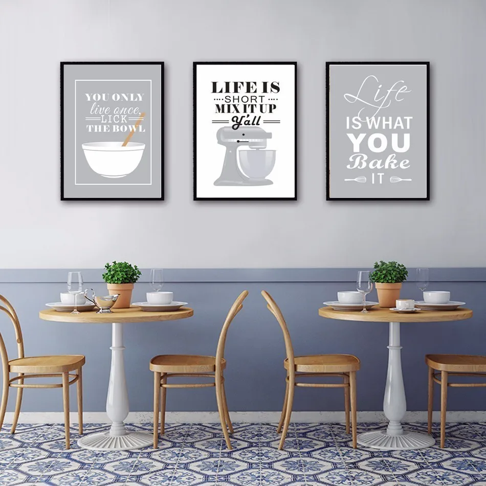 

New Baking Kitchen Mixer Wall Art Canvas Painting Poster For Home Decor Posters And Prints Unframed Decorative Pictures