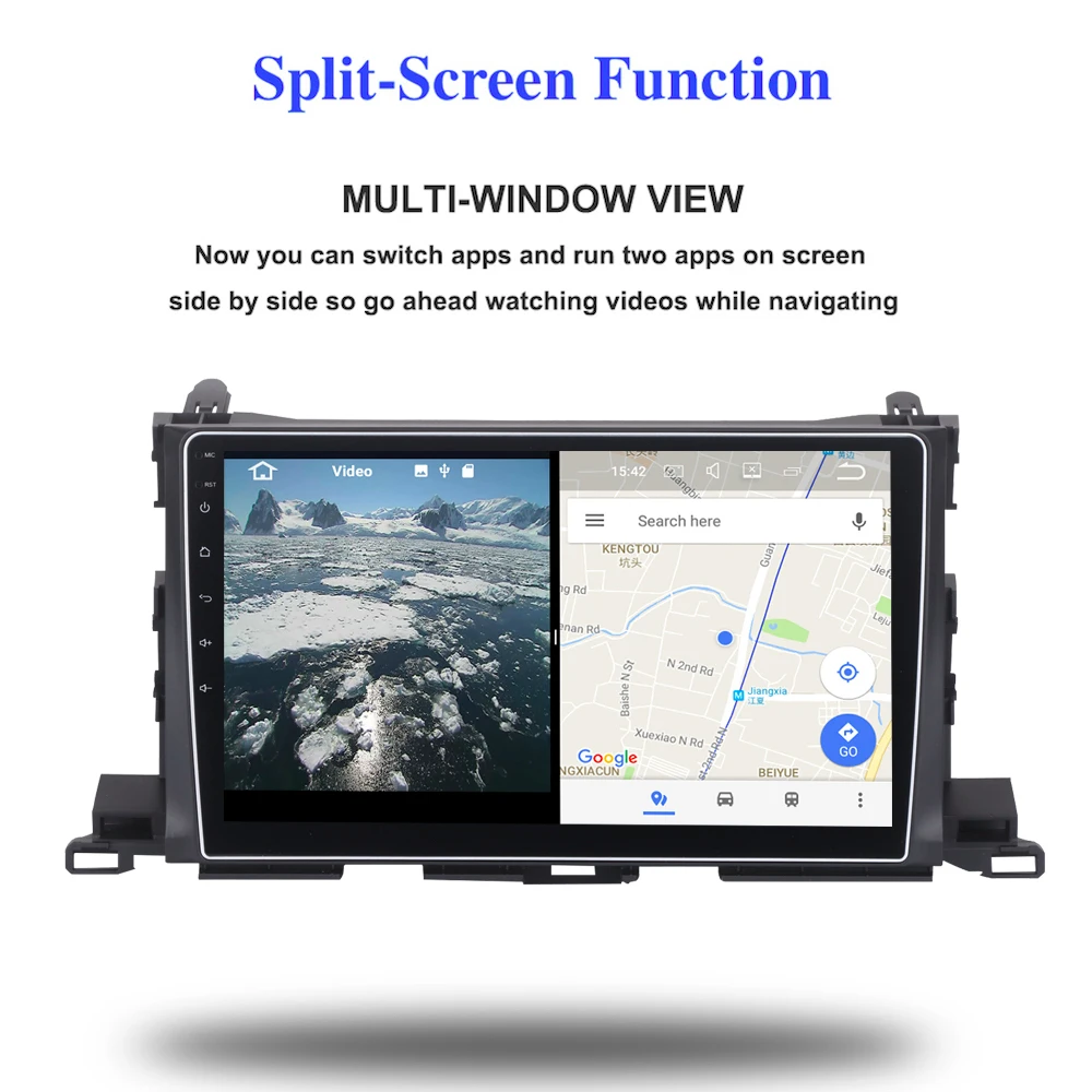 2 din автомобильное радио gps Android 9,0 для Toyota Highlander Highlander автомобильное радио gps навигация PX5 4 Гб+ 32 г Восьмиядерный