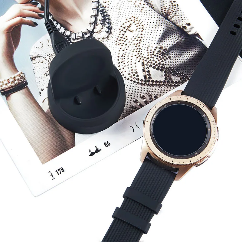 Беспроводная зарядная док станция для Samsung Galaxy Watch 42 мм 46 SM R800 UY8|Смарт-аксессуары| |