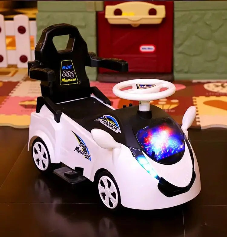 Детский Электрический четырехколесный игрушечный автомобиль, От 1 до 3 лет, Детский самокат с музыкой, йо-йо, детская коляска, ходунки, игрушечный автомобиль