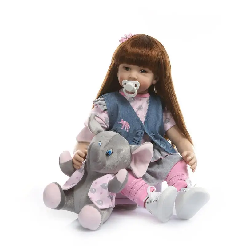 

24"60cm realistic princess toddler doll Real Touch Reborn Babies Silicone vinyl Baby collectible Doll toy Birthday Gifts bonecas
