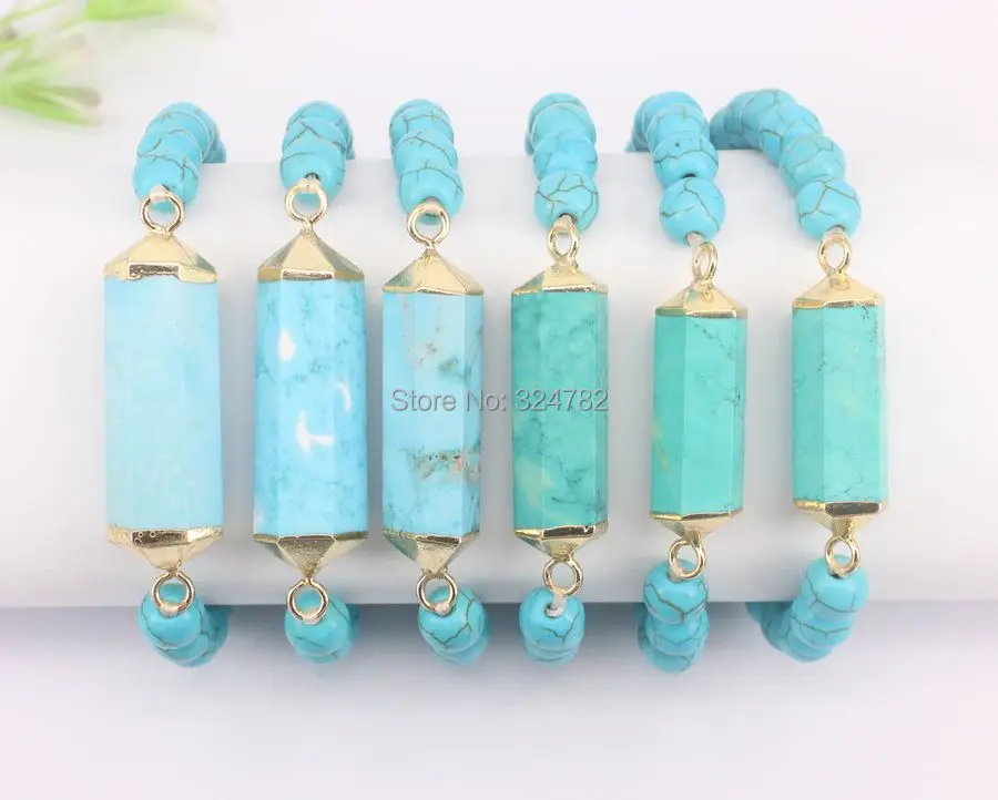5 Strands Natural Stone Connector Bracelets With 8mm Beaded Charm DIY Bracelet | Украшения и аксессуары