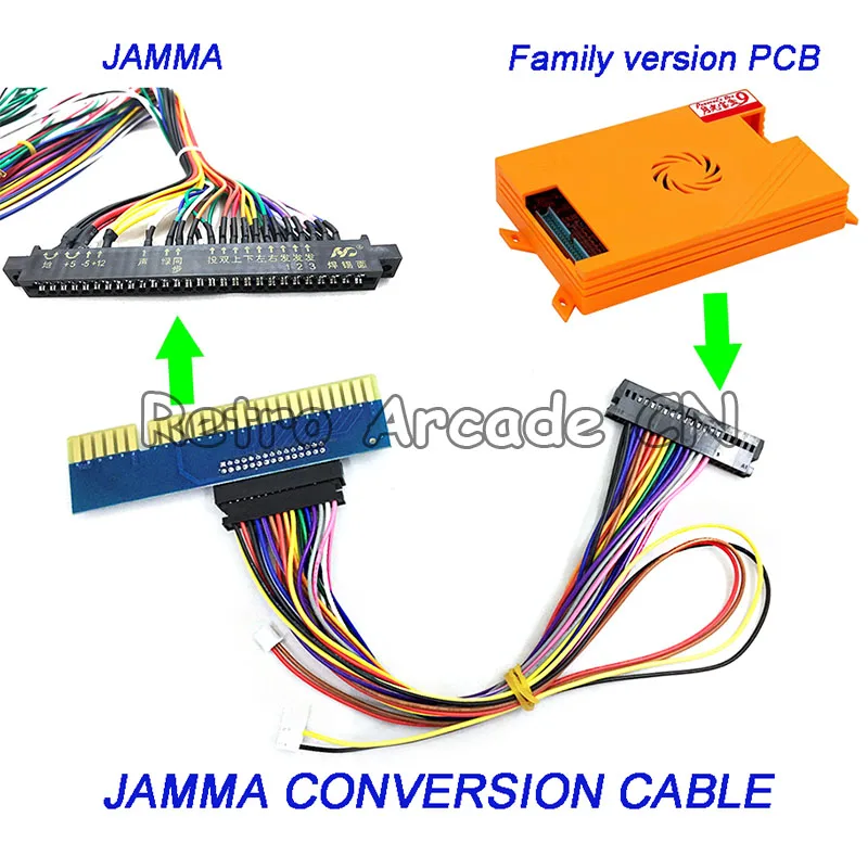 

Free shipping Arcade Cabinet Machine Original Pandora Box 6 Converter Board wire harness Convert Family version to Jamma version