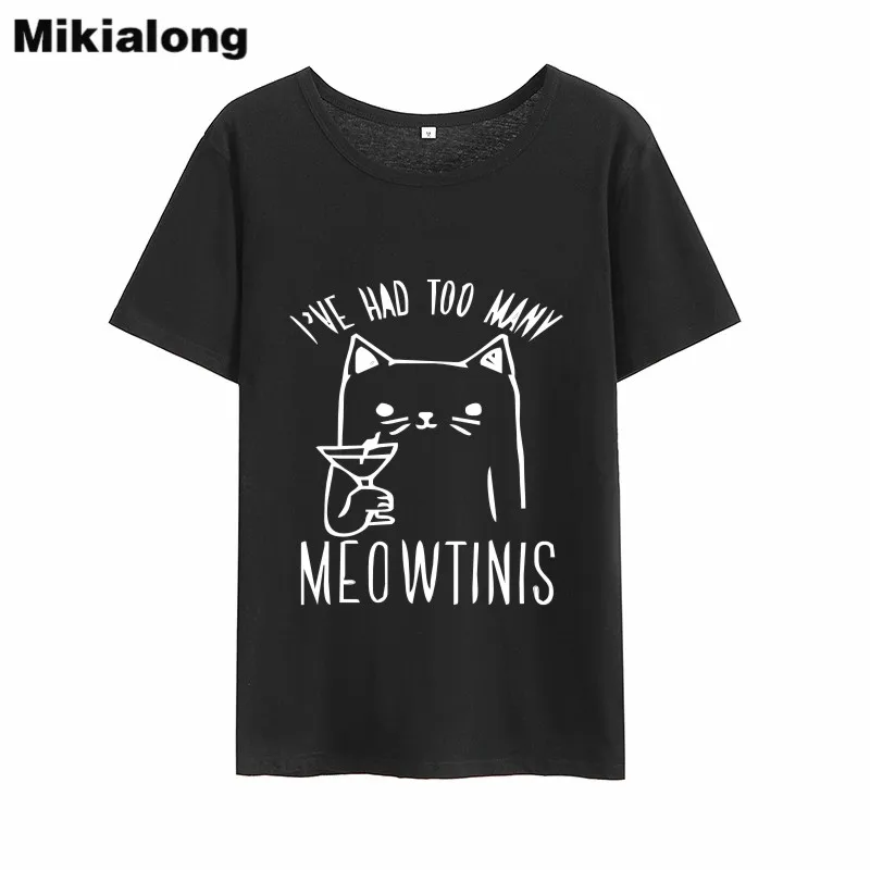 

Mikialong 2018 Cat Harajuku T-shirt Women Kawaii Graphic Tee Shirt Summer Tshirt Women Top Femme Ulzzang Tumblr Women Cotton Top