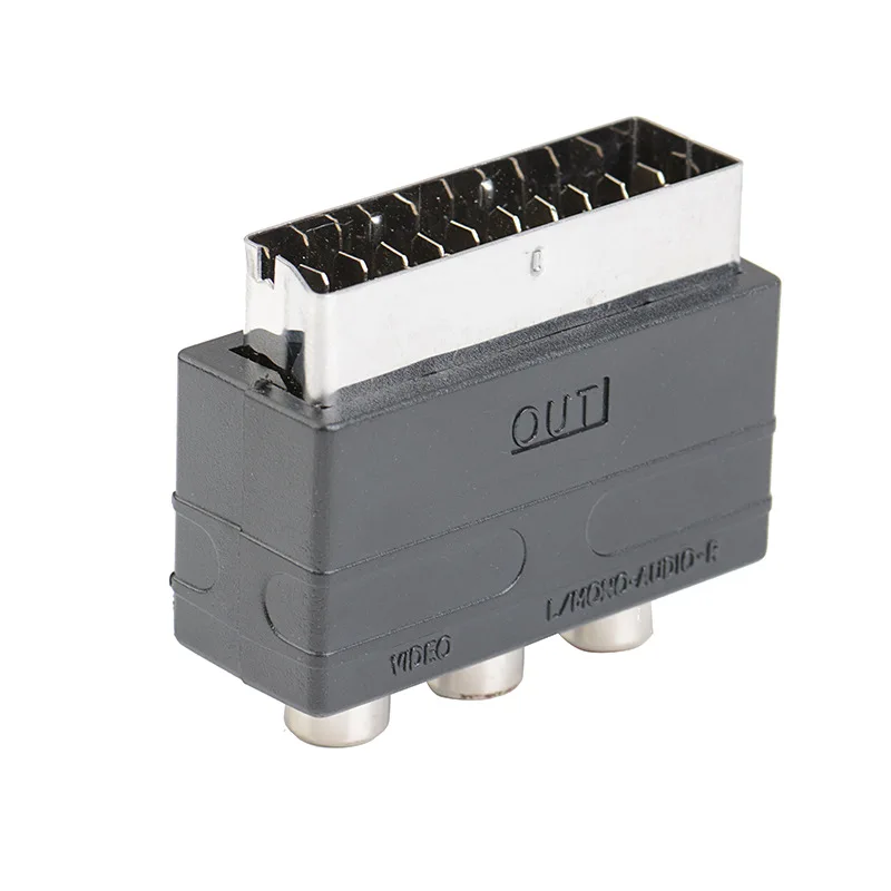 RGB штекер Scart к 3RCA RCA гнездовой AV адаптер выход для аудио адаптера или видео DVD