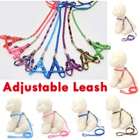 adjustable nylon pet cat puppy pet vest lead leashes harness belt rope training walking dog harness leash