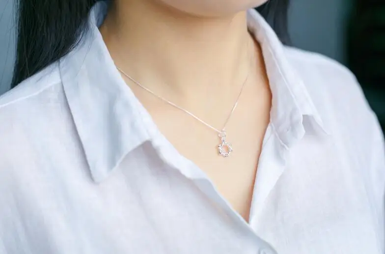 Серебряная ажурная открытая цепочка 925sterling silver с подвеской в виде звезды Давида