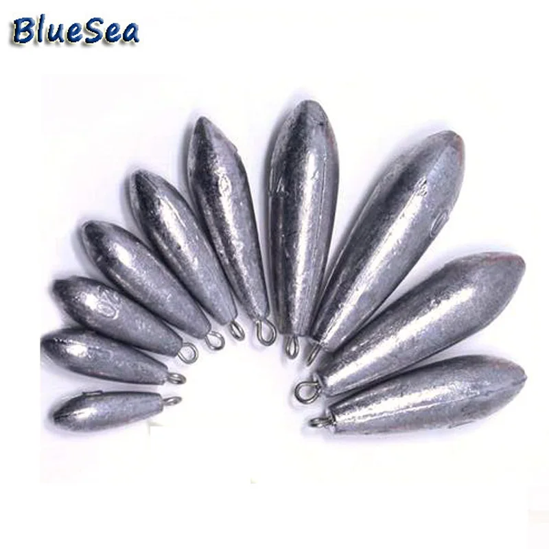 BlueSea 32 шт./компл. для рыболовного грузила капли воды весовые весы для рыбалки Овальный Разделение выстрел грузило для рыбной ловли с Пластик коробка