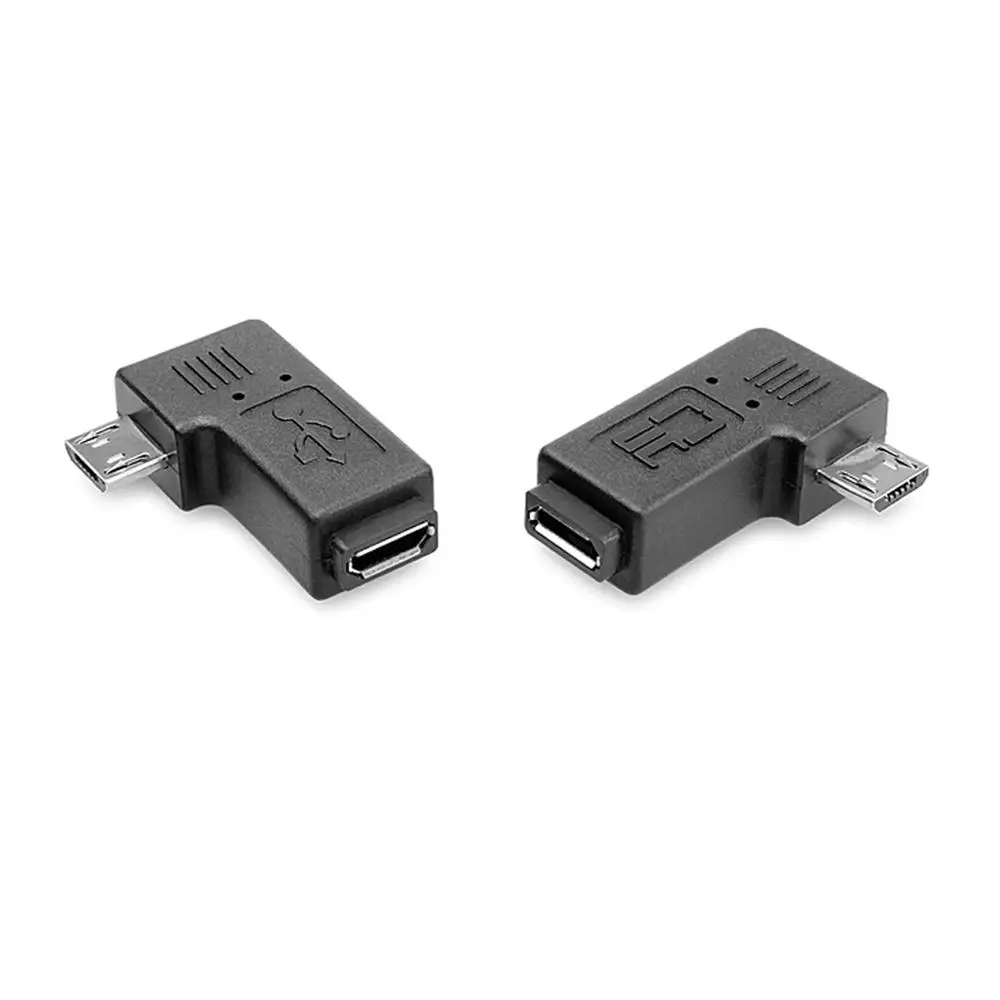 Переходник 1 пара правый левый Угол Micro USB Male 90 градусов To Female|Соединители| |