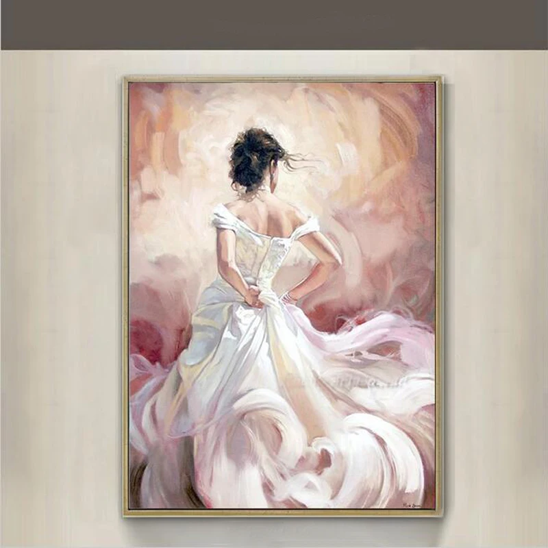 Современное сексуальное Белое платье ручной работы для танцоров с изображением