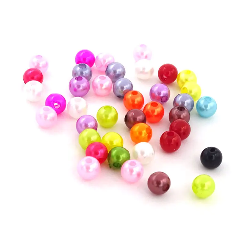 Mix Color Imitation Pearl Beads Perlas Para Bisuteria 6 mm Abalorios Hacer Pulseras Perola Artesanato 500Pcs/Lot | Украшения и