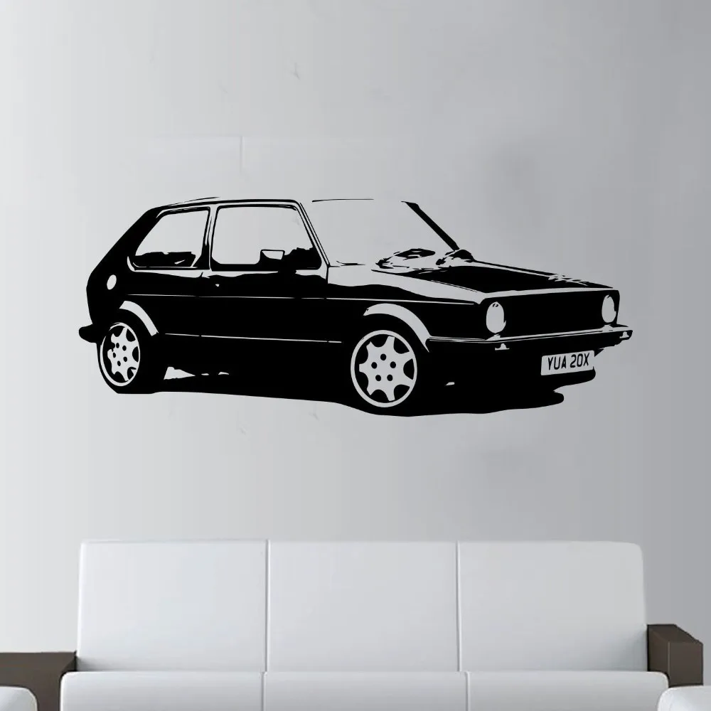 Виниловая дизайнерская винтажная наклейка для автомобиля VW Golf GTI Mk1 Классическая