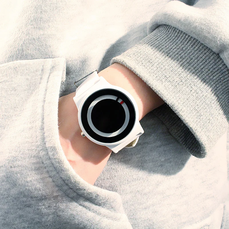 Фото Необычные кварцевые часы мужские роскошные Брендовые повседневные унисекс с