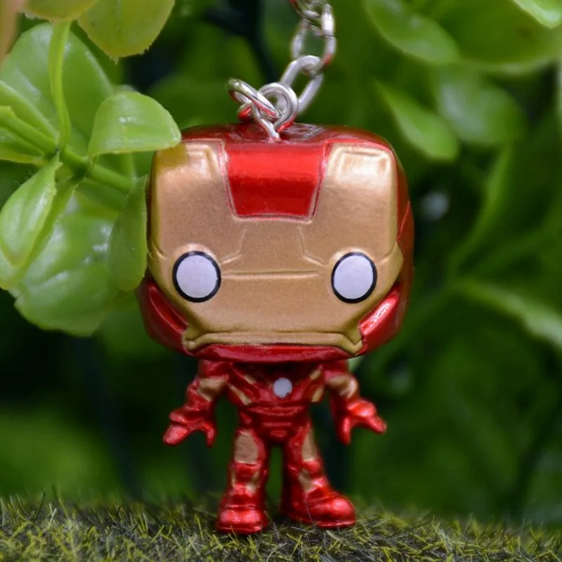 Игрушки Marvel FUNKO 4 шт./компл. железный человек Человек-паук Халк брелок Дэдпул ПВХ