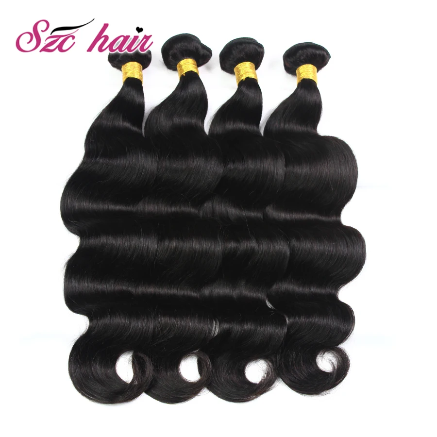 Малайзийский Девы Волос Объемной Волны Человеческих Weave Связки 7А Малайзии