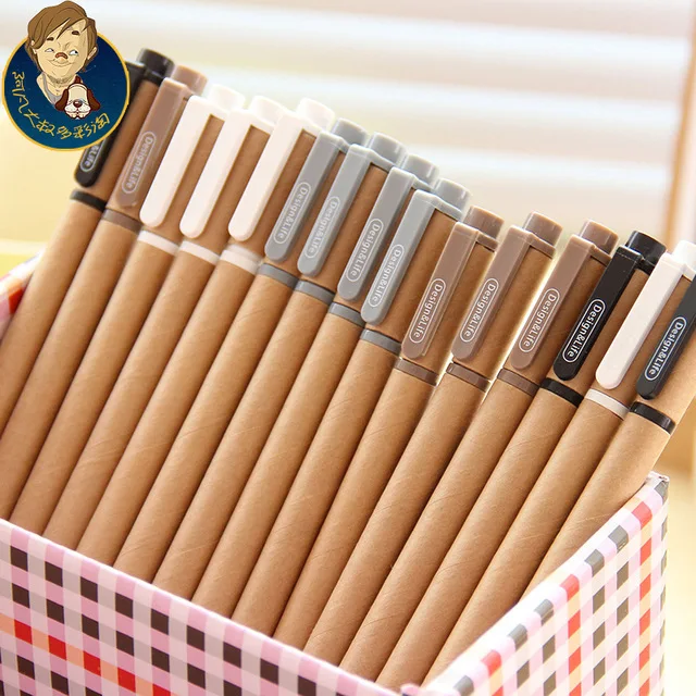 free shipping eco friendly gel ink pen korea stationery school supplies unisex pen water-based pen 0.5