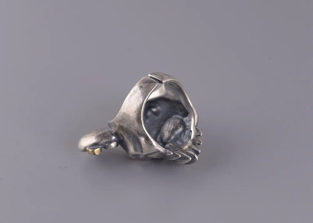 925 пробы Серебряный мышь мыши череп влюбленных Кольцо кольца jewelry для женщин мужчин модные украшения A3009