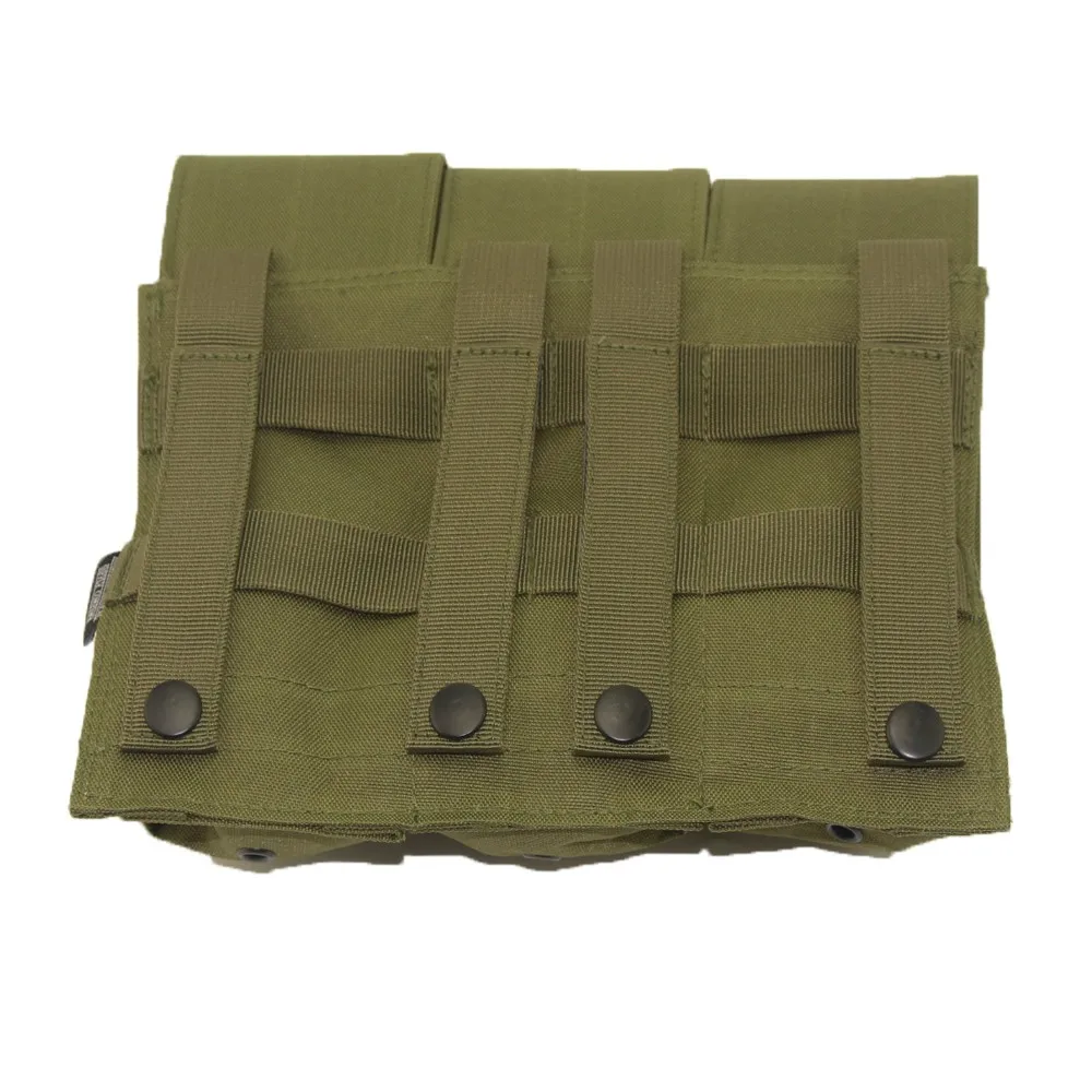 Airsoft Molle Тактический военный Molle Зажим для ремня тройной M4 AR 5,56. 223 Mag подсумок сумка охотничий пистолет 3 сумки
