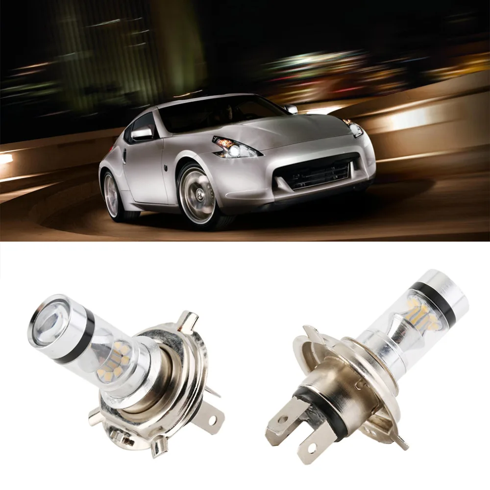 100 Вт H4 Светодиодная лампа 20 SMD Автомобильные противотуманные фары DC 12V ~ 24V 360