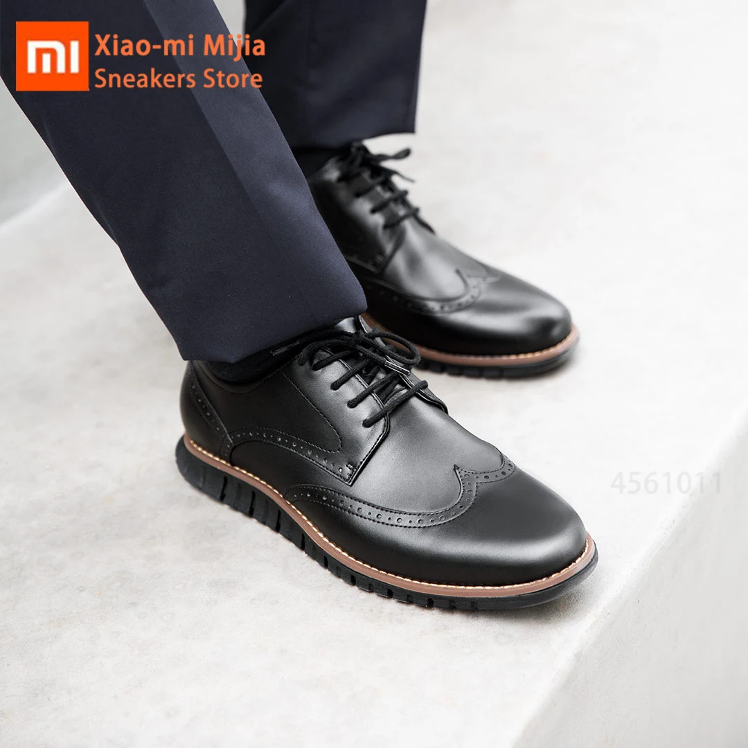 Xiaomi Mijia оригинальные легкие спортивные туфли TPC высокие эластичные резиновые Замшевые мужские и женские деловые кожаные туфли дерби