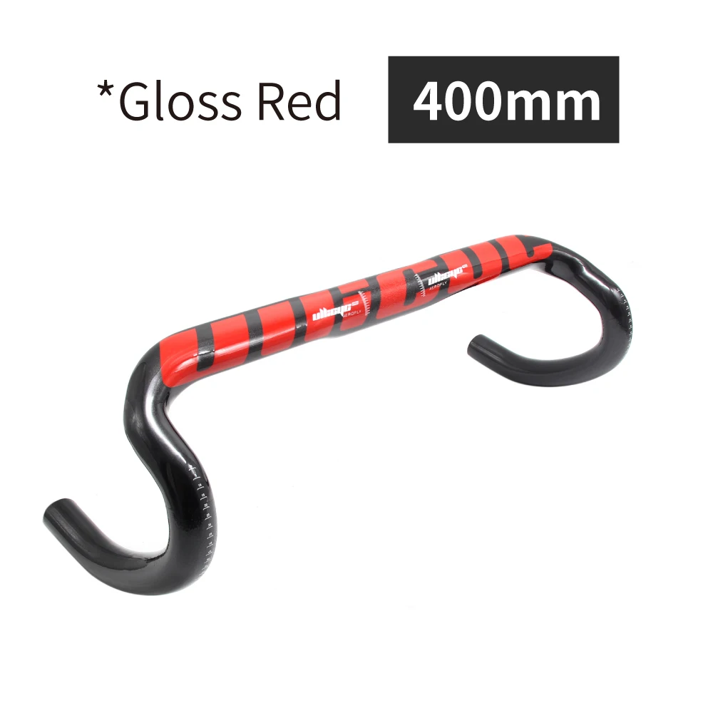 Red Gloss 400mm Горячая Распродажа новые ультра-светильник суперсильная, руль для шоссейного велосипеда, руль согнутый руль Углеродный волокно руль для велосипеда, руль 31,8 мм* 400/420/440 мм - Цвет: Red Gloss 400mm