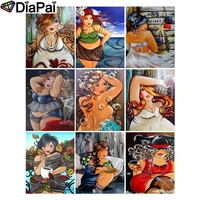 diapai 5d diy diamond painting 100 full squareround drill beauty oil painting 3d embroidery cross stitch home decor